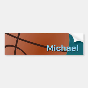 Basketball Your Name Personal Information Bumper Sticker