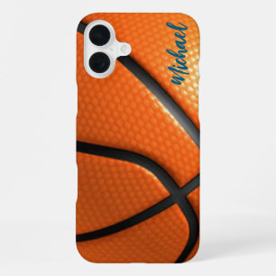 Basketball Your Name Personal Information iPhone 16 Plus Case