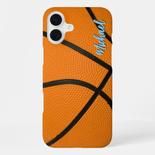 Basketball Your Name Personal Information iPhone 16 Plus Case
