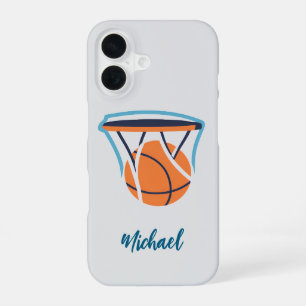 Basketball Your Name Personal iPhone 16 Case