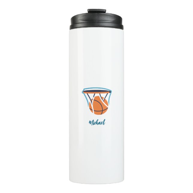 Basketball Your Name Personal  Thermal Tumbler (Front)