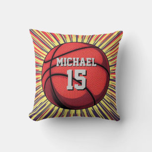 Basketball Your Name Pop Art Cushion