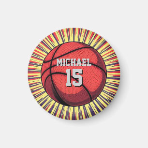 Basketball Your Name Pop Art Magnet