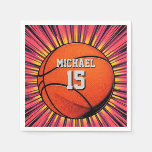Basketball Your Name Pop Art Napkin