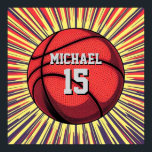 Basketball Your Name Pop Art Poster<br><div class="desc">Digital Sporting Images and Artworks - We Love Basketball - American Popular Sports</div>