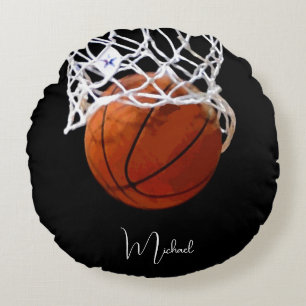 Basketball Your Name Round Cushion