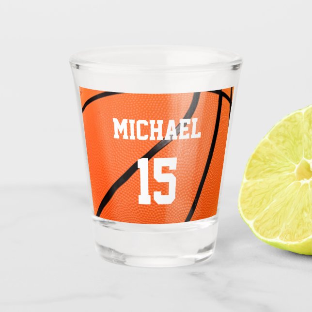 Basketball Your Name Shot Glass (Front)