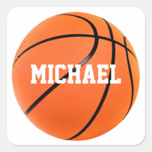 Basketball Your Name Square Sticker
