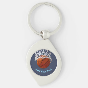 Basketball Your Name Text Message Slogan Custom Key Ring