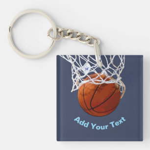 Basketball Your Name Text Message Slogan Custom Key Ring