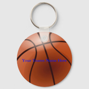Basketball, Your Teams Name Here Key Ring