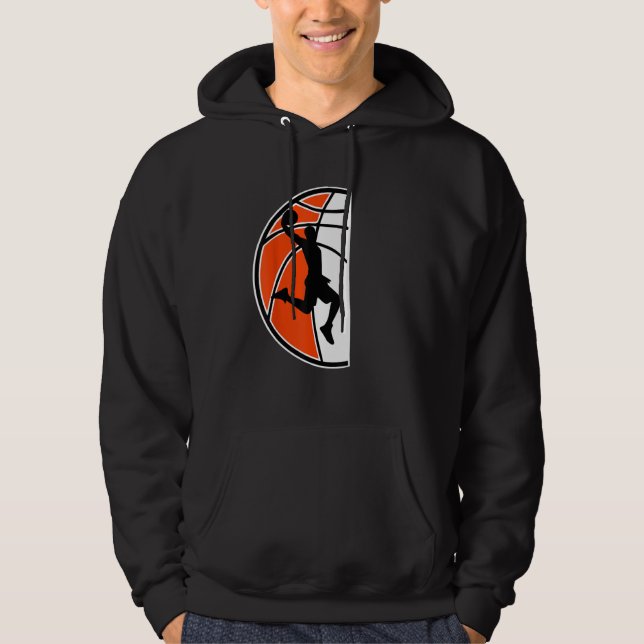 Basketballer Basketball Hoop Dunking Basketball Ho Hoodie (Front)
