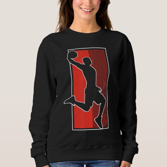 Basketballer Basketball Hoop Dunking Basketball Ho Sweatshirt (Front)