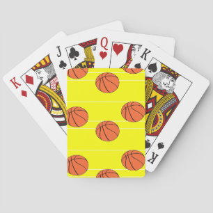 Basketballs pattern on playing cards