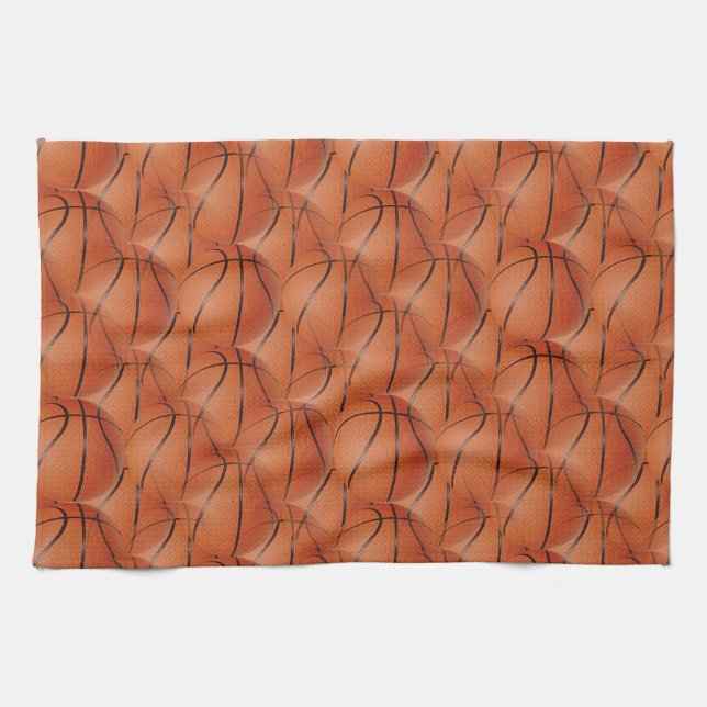 Basketballs Tea Towel (Horizontal)