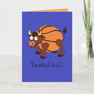 Basketbull - Funny Basketball Bull Card