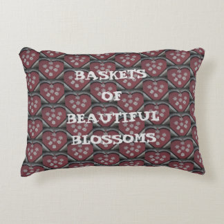 Baskets Of Beautiful Blossoms Decorative Cushion