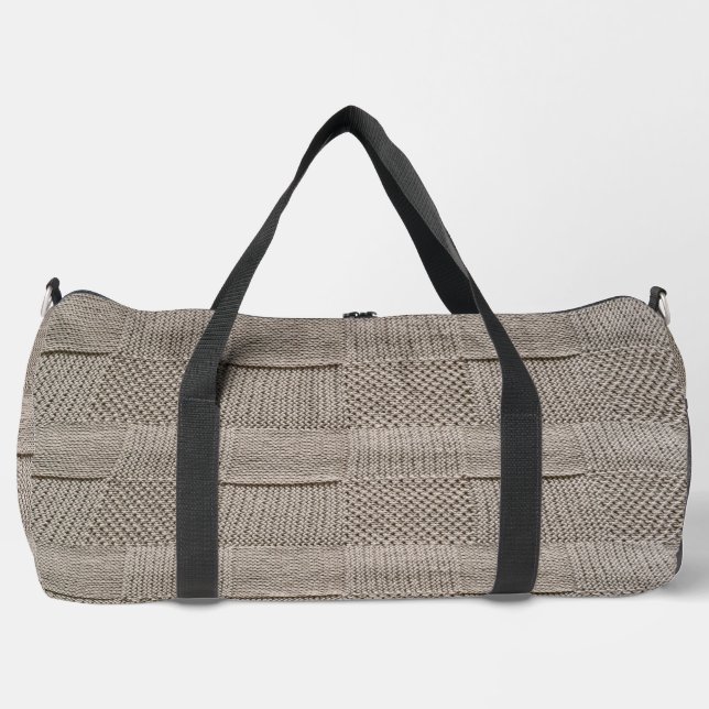 Basketweave Patchwork Knit by Shirley Taylor Duffle Bag (Front)