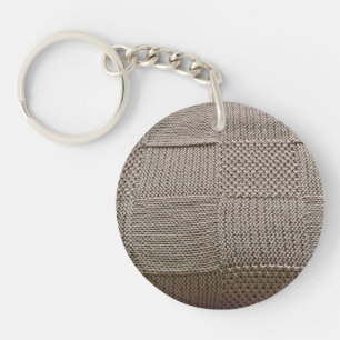 Basketweave Patchwork Knit by Shirley Taylor Key Ring