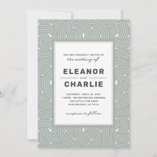 Basketweave Wedding Invitation