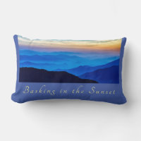 Basking in the Sunset Cornflower Blue Background