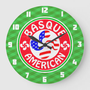 Basque American Euskara Lauburu Cross Clock