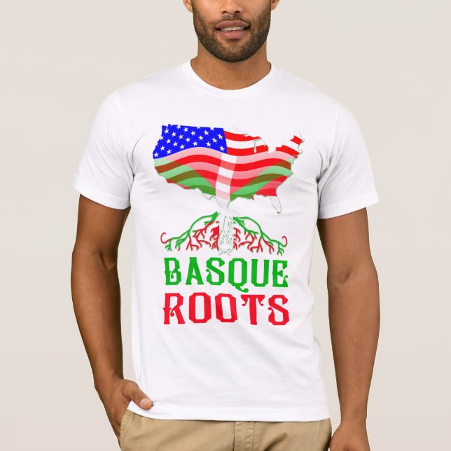 Basque American Roots T-Shirt (Front)