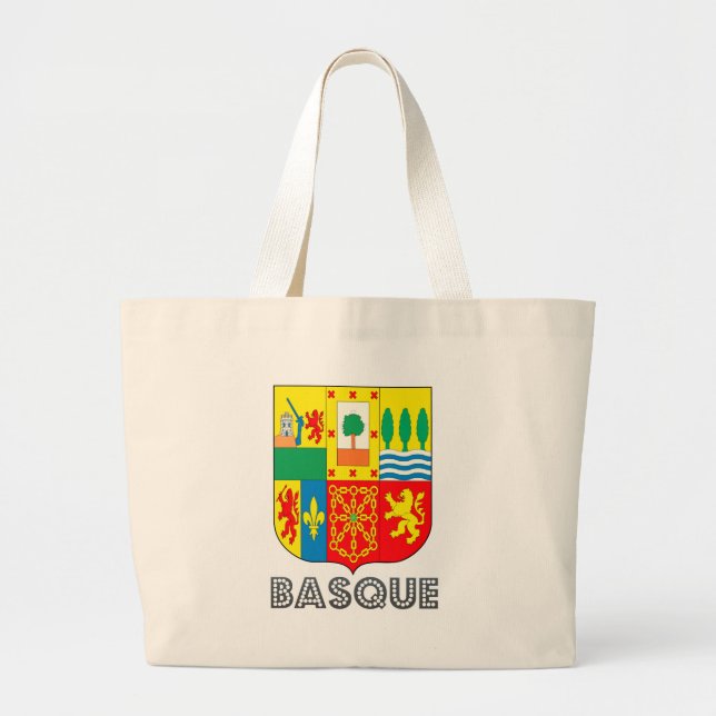 Basque Coat of Arms Large Tote Bag (Front)