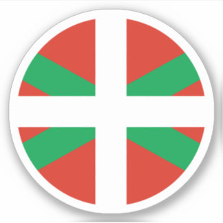 Basque Country Flag Round Sticker