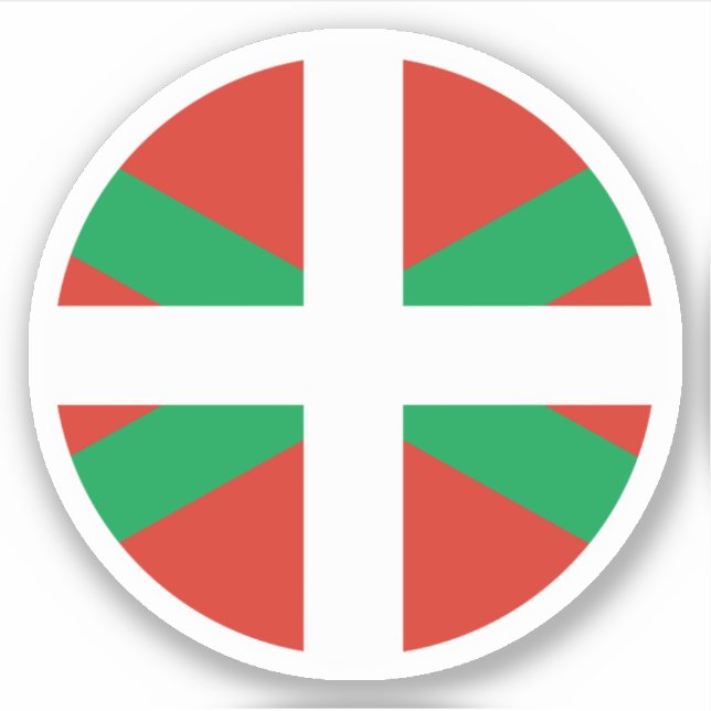 Basque Country Flag Round Sticker (Front)