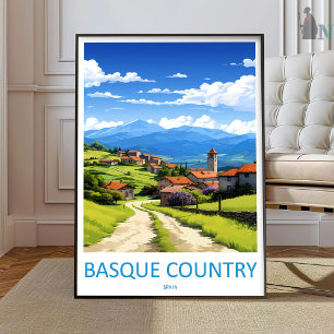 Basque Country Travel Print Wall Art Basque Countr