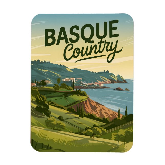 Basque Country vintage Magnet (Vertical)