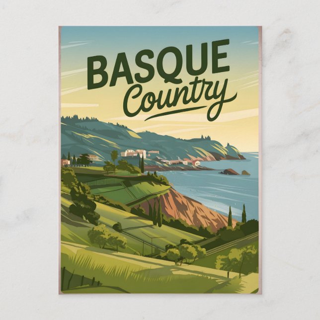 Basque Country vintage Postcard (Front)