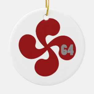 Basque Cross 64 Ceramic Tree Decoration
