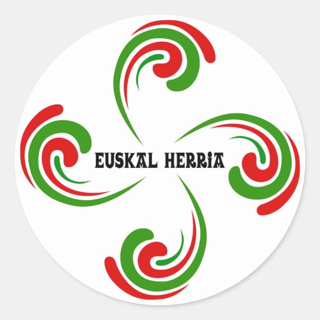 Basque Cross Classic Round Sticker (Front)