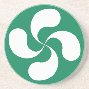 Basque cross glass underneath "Lauburu" Coaster