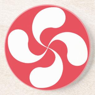 Basque cross glass underneath "Lauburu" Coaster