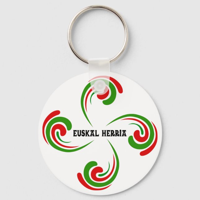 Basque Cross Key Ring (Front)