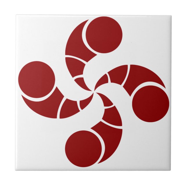 Basque cross of golf ceramic tile (Front)