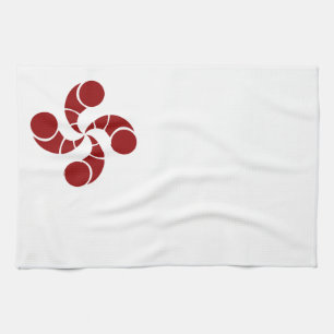 Basque cross of golf tea towel