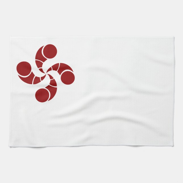 Basque cross of golf tea towel (Horizontal)