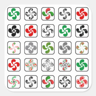 Basque Cross Square Sticker