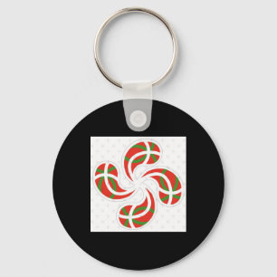Basque Cross Sticker Key Ring