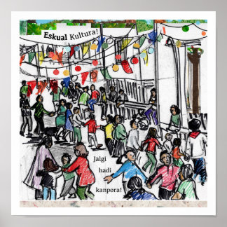 Basque culture comes forth into the world illus poster