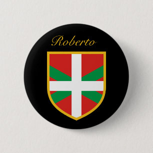 Basque Flag 6 Cm Round Badge