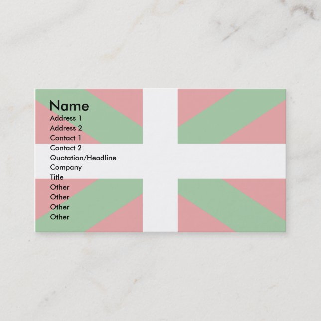 Basque Flag Business Card (Front)