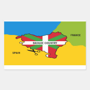 Basque flag Ikurriña, Basque Country independence, Rectangular Sticker