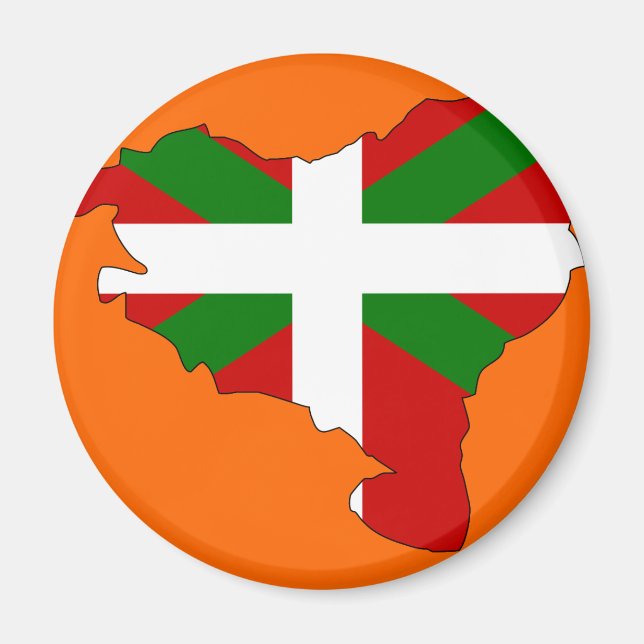 Basque flag map magnet (Front)