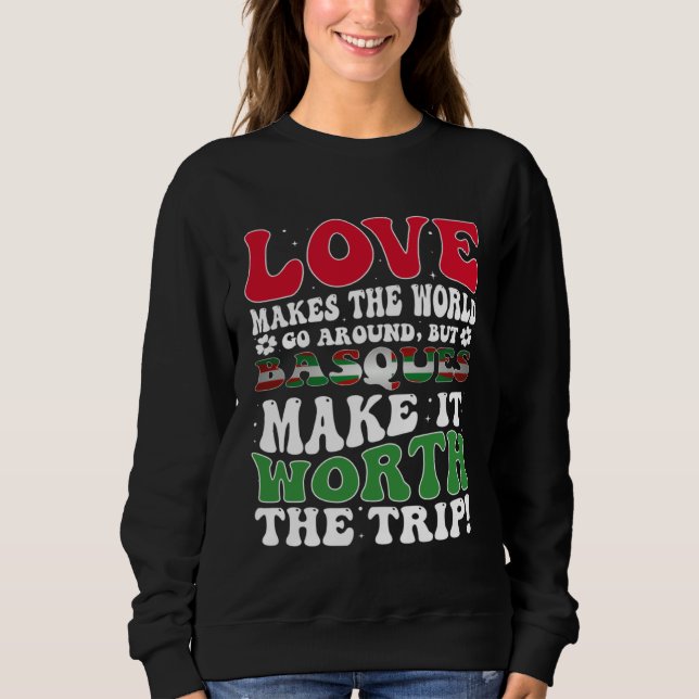 Basque Flag Men & Women Cute Til Basques Sweatshirt (Front)