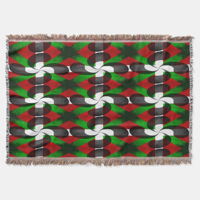 Basque Flag Patterned Throw Blanket (Front)